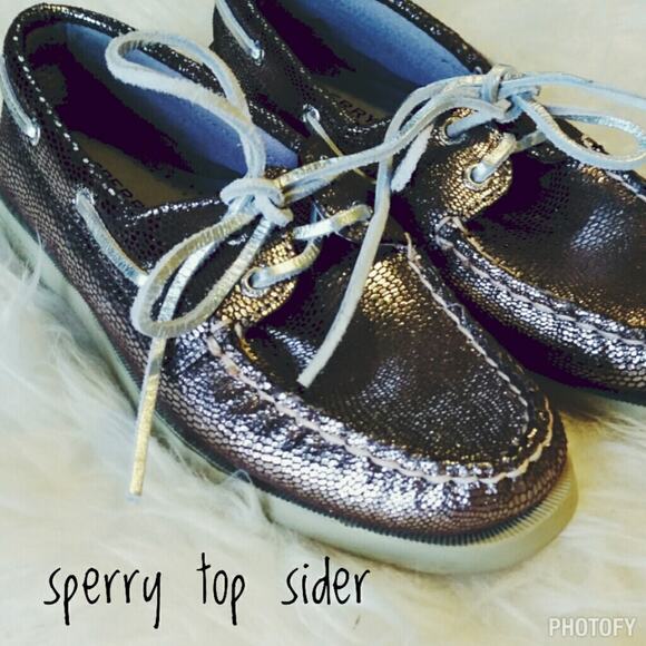 Sperry topsider women's metallic shoes size 5 - Picture 1 of 4